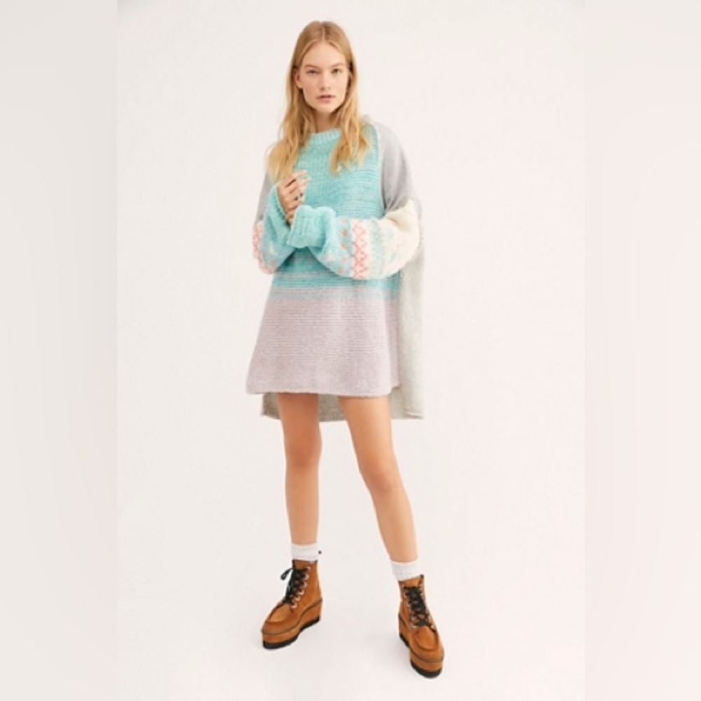 Free People Polar Opposites Sweater Wool Alpaca Size Small